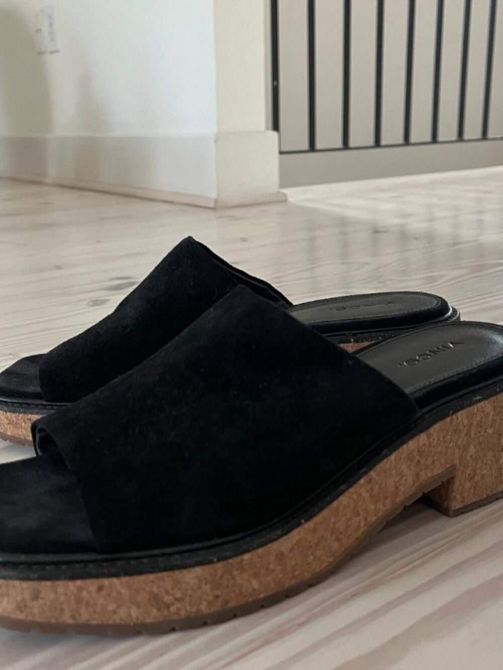 Vince Suede & Cork Platform Sandals - Picture 5 of 6